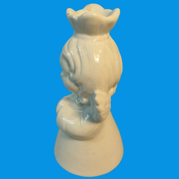 Handerbeit Praying Angel Candle Holder White Ceramic Porcelain Vintage Germany - Picture 4 of 9